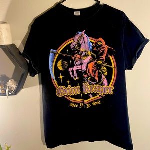 Band T-shirt. Grim reaper